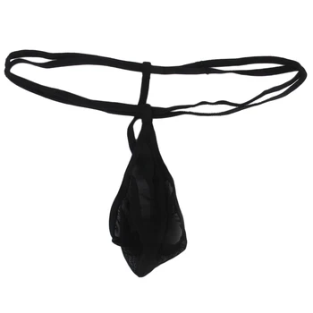 

Men's Underwear T Back G String Briefs Sexy Men's Y-back G-string Opening Underwear Jockstrap Men Thong Black