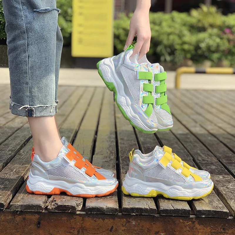 

W- Spring new candy color muffin thick bottom comfortable wild breathable wear casual outdoor shock absorber women's shoes