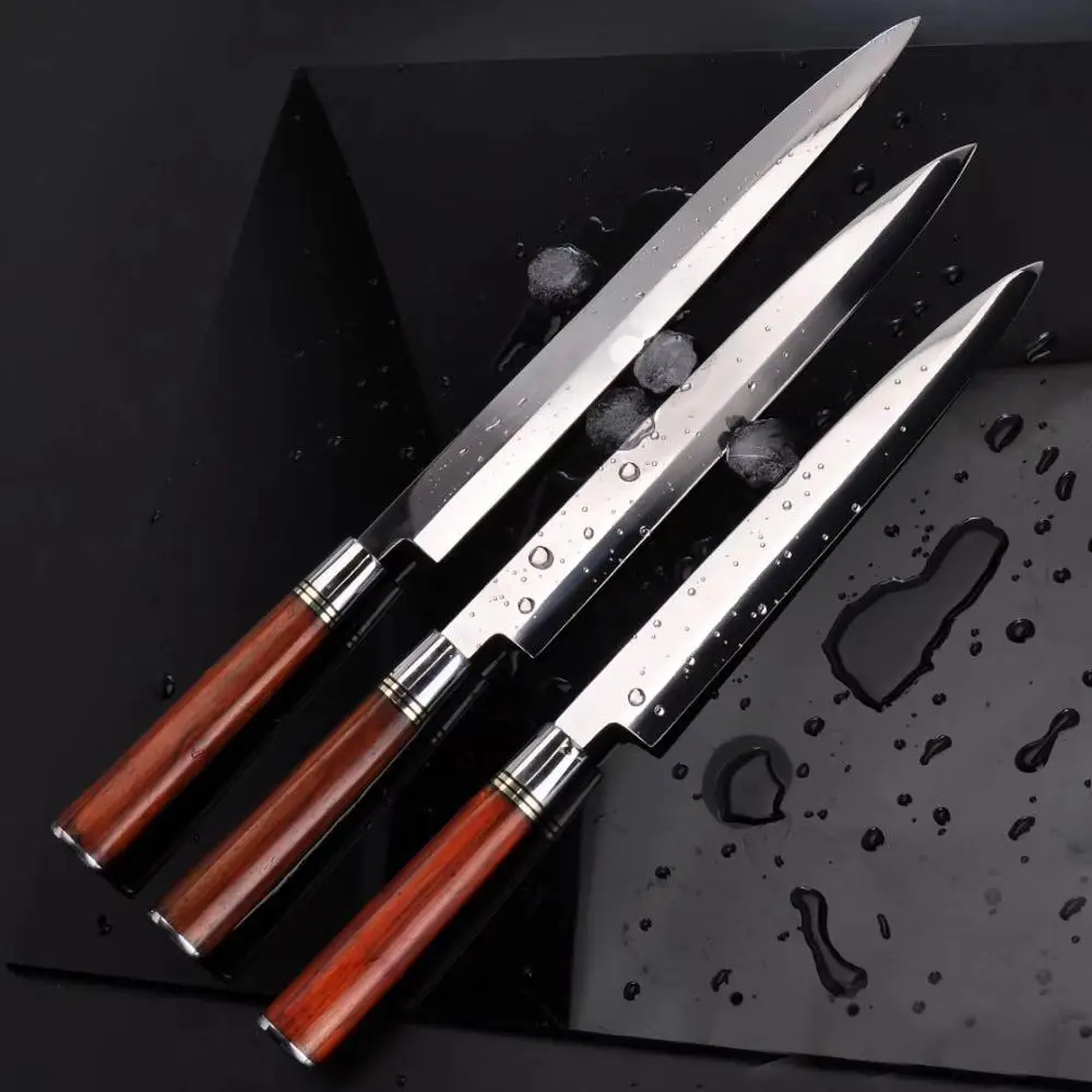 

Japanese Sushi Sashimi Knife 1.4116 High Carbon Steel Chef Kitchen Knife Yanagiba Filleting Salmon Fish Cleaver Slicing Knive