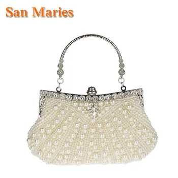 

San Maries Women Evening Bags Beaded Wedding Handbags Clutch Purse Phone Wallets For Wedding Day Clutches Evening Bags