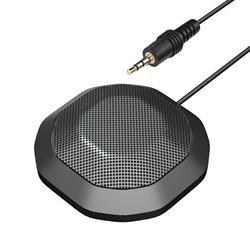 Omnidirectional USB Conference Microphone with Touch Mute and Plug & Play Functionality (3.5mm Plug)