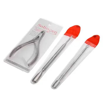 

3pcs Women Nail Cuticle Spoon Pusher Clipper Nipper Manicure Pedicure kit 1 kit 65g Silver nail cuticle cutter Home Supplies