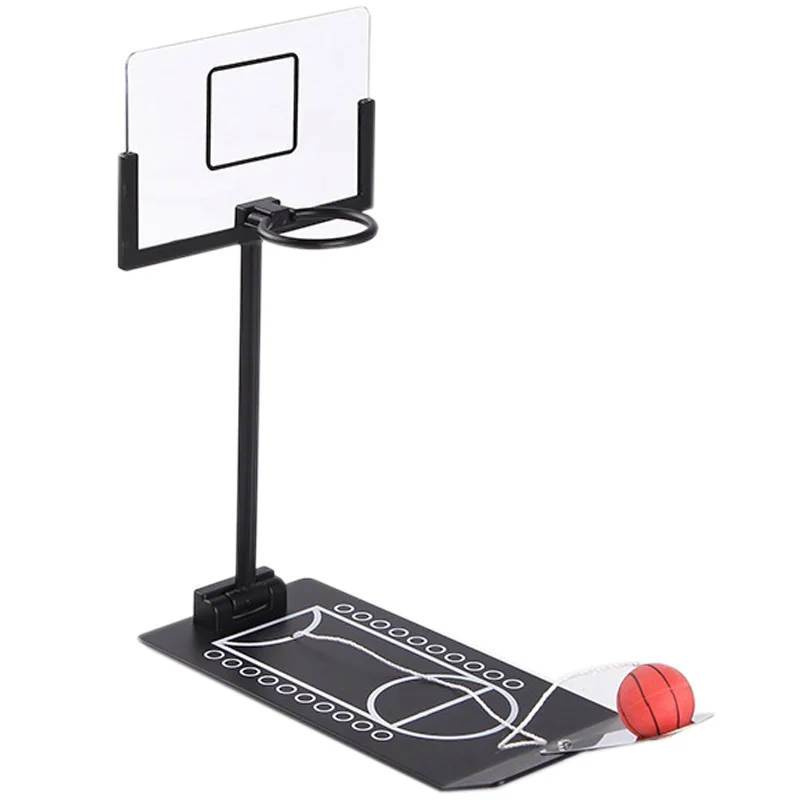 Stress Relief Toy Foldable Mini Basketball Game Office Desktop Table Basketball Birthday Gift Training Toys,Black