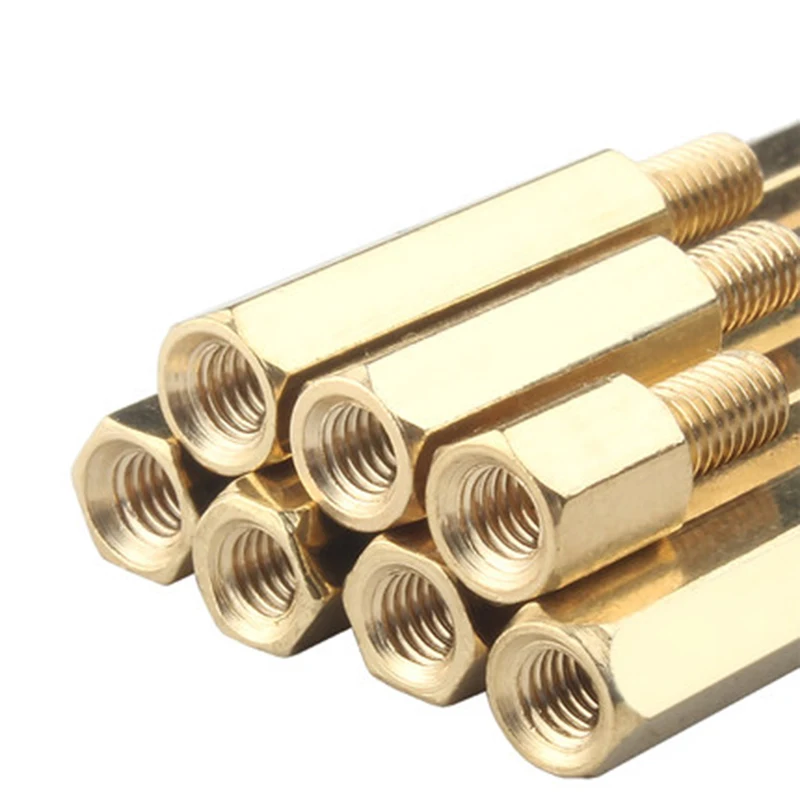 1-10Pcs Mm3 Hex Male to Female brass standoff spacer Hexagonal Stud Spacer Hollow Pillars Chassis screw