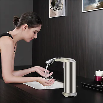 

Automatic Soap Dispenser Stainless Steel Dish Liquid Free Auto Hand Soap Dispenser for Bathroom or Kitchen
