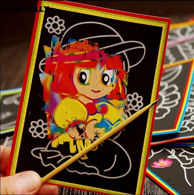 10/15 шт. волшебный скретч "сделай сам" с рисунками размером граффити Сумки обучающие игрушки для творческого рисования для детей YJN