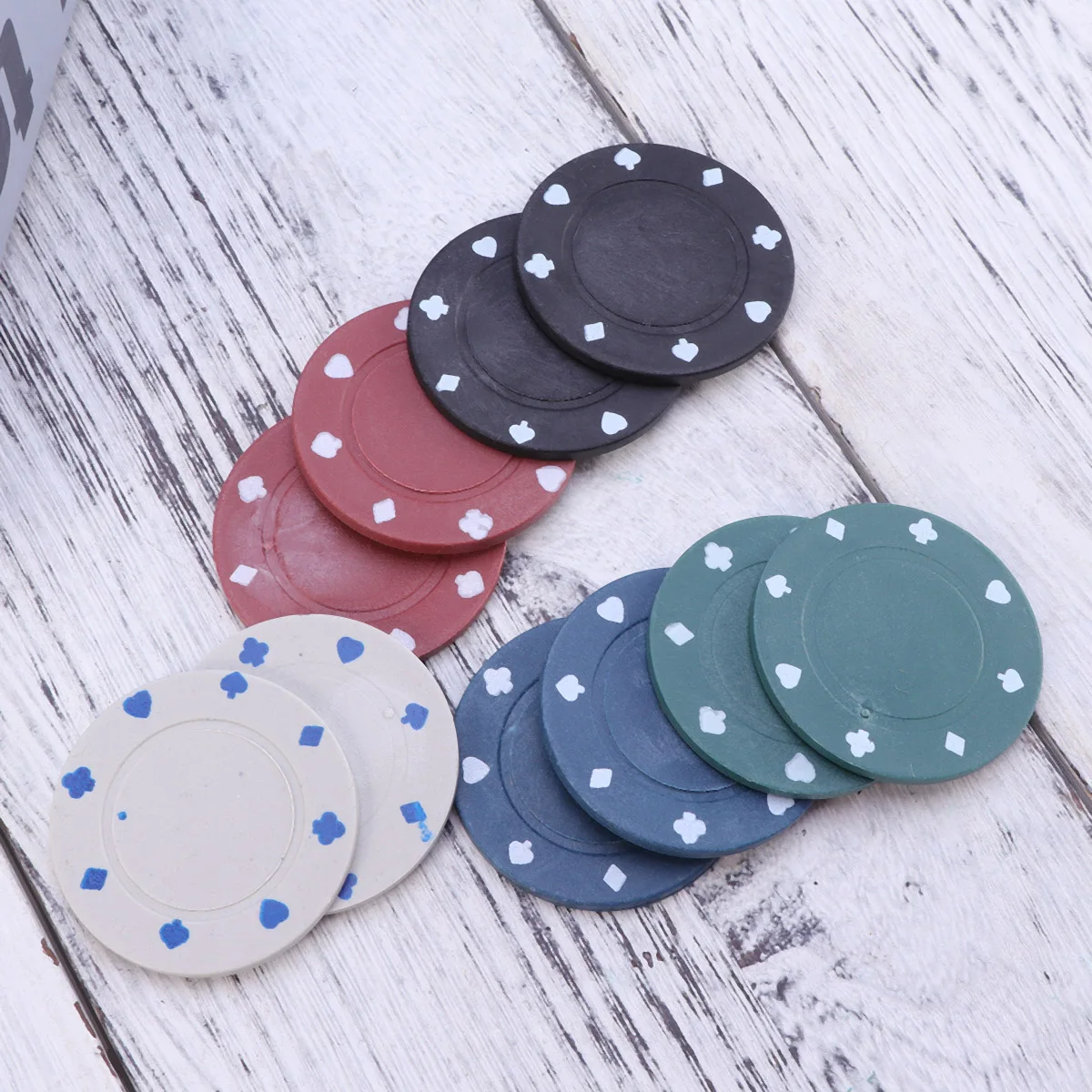 100pcs Poker Chips Round Creative Casino Chips For Maths Playing Games Bingo Chips For Game Poker Game