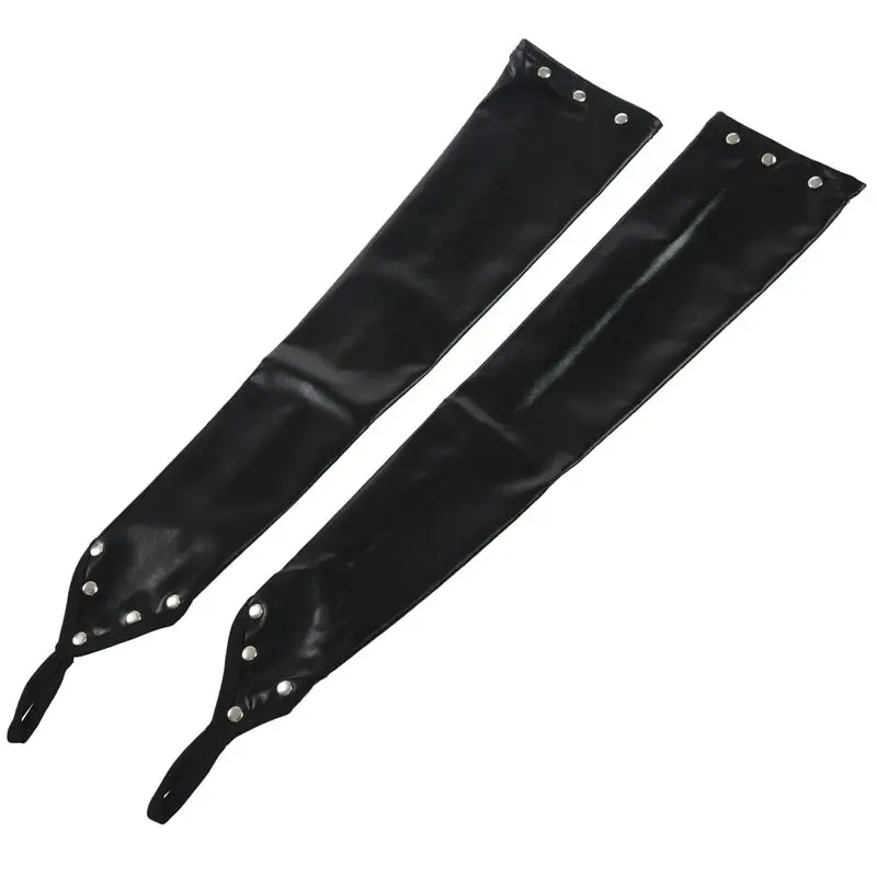 1 пара Glam Arm Warmer Goth Wet Look блестящие металлические перчатки без пальцев Клубная одежда костюм, черный