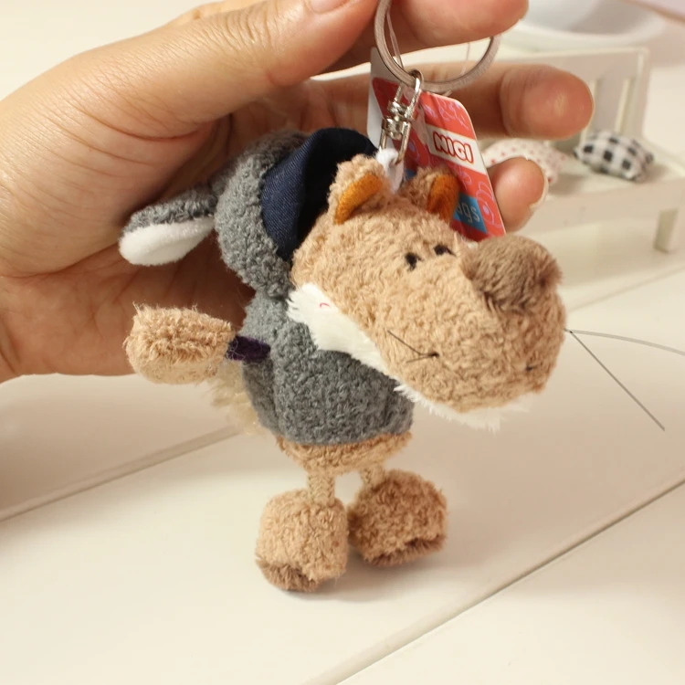 Брелок с подвеской в виде волка из белой ткани 5 шт.|plush keyrings|plush pendantkeyring plush |