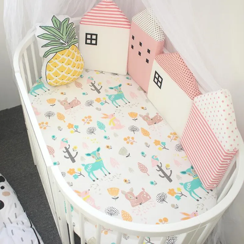 4 шт./лот детский манеж детская кроватка бампер скандинавский хлопок форма дома