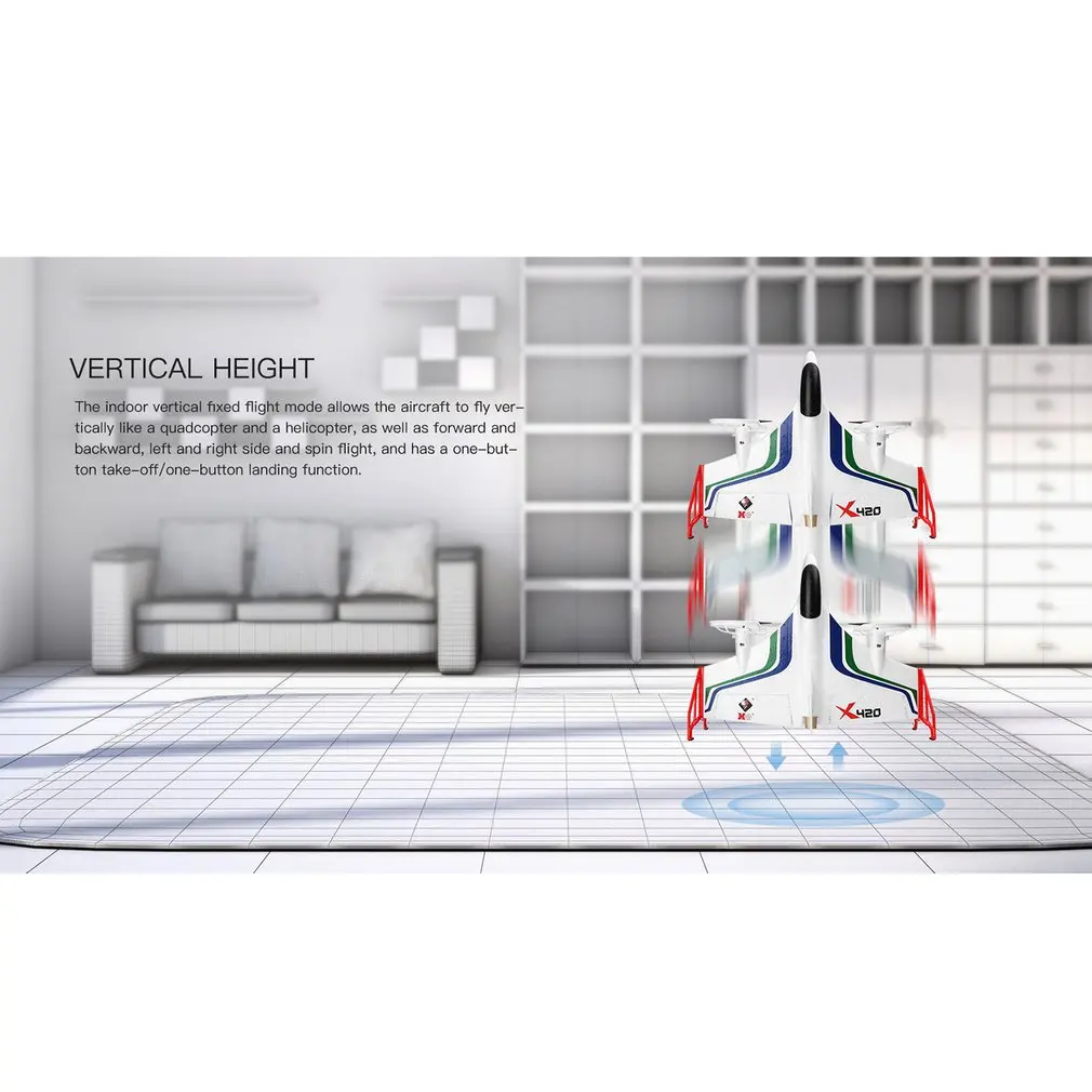 X420 RC самолет 6CH 3D/6G бесщеточный вертикальный самолет EPP планер из пеноматериала взлет и посадка трюк RC Дрон 050 двигатель RC самолет