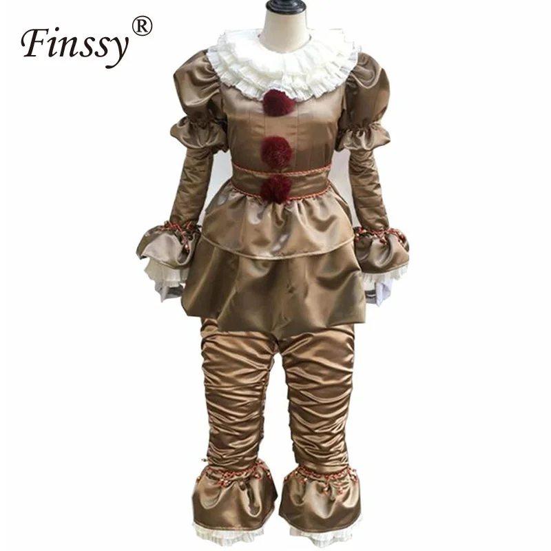 Карнавальный маскарадный клоун на Хэллоуин; карнавальный костюм высокого качества; праздничные вечерние комбинезоны; Забавный костюм