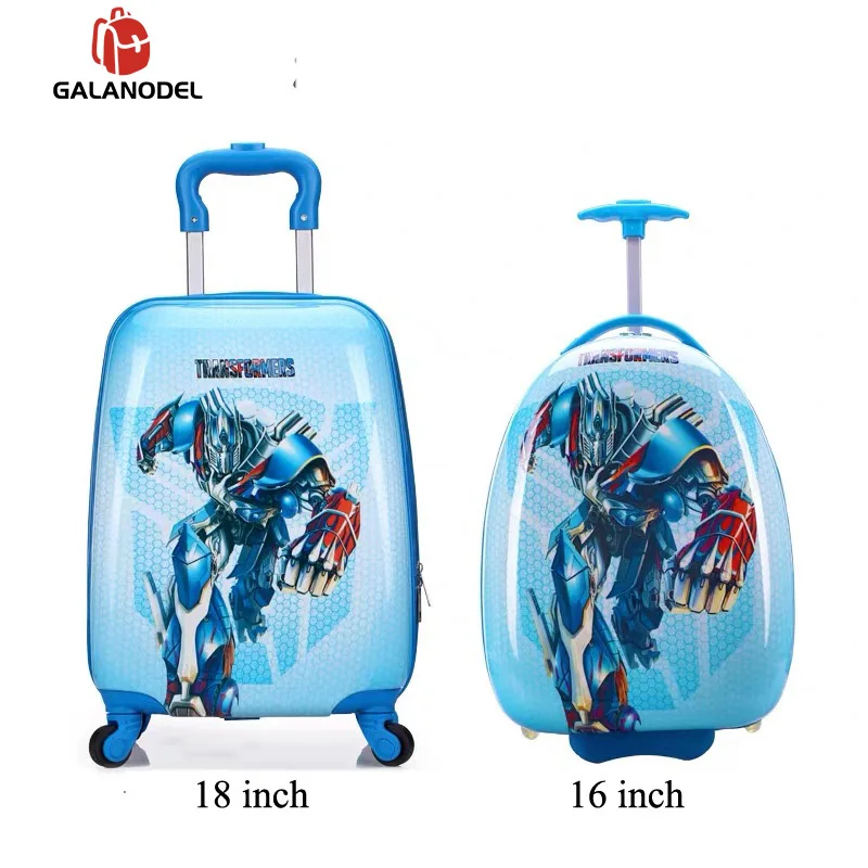 Чехол на колесиках с рисунком для детей, чемодан на колесиках, детские дорожные сумки, чехол, сумка высокого качества для мальчиков-подростков - Цвет: Rolling Luggage