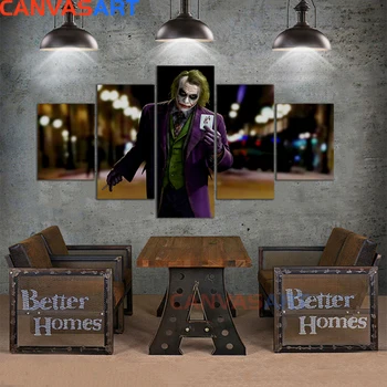 

Canvas Art DC Joker Poster Heath Ledger HD Print DC Batman Movie Canvas Painting Wallpaper for Boy Gift Living Room Decoration