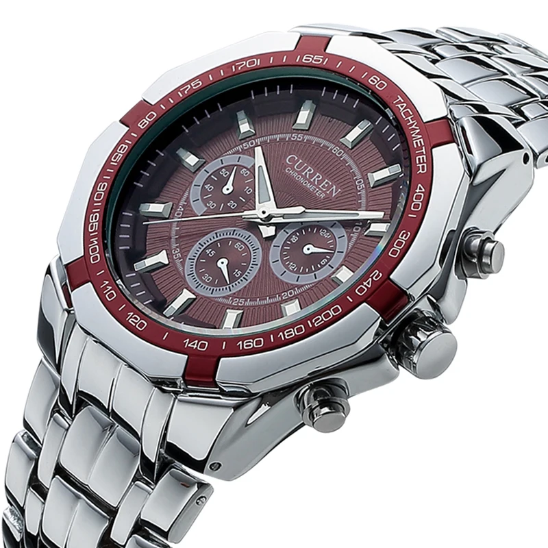 Мужские часы Curren, мужские брендовые Роскошные Аналоговые кварцевые часы из нержавеющей стали, водонепроницаемые мужские спортивные часы, мужские наручные часы
