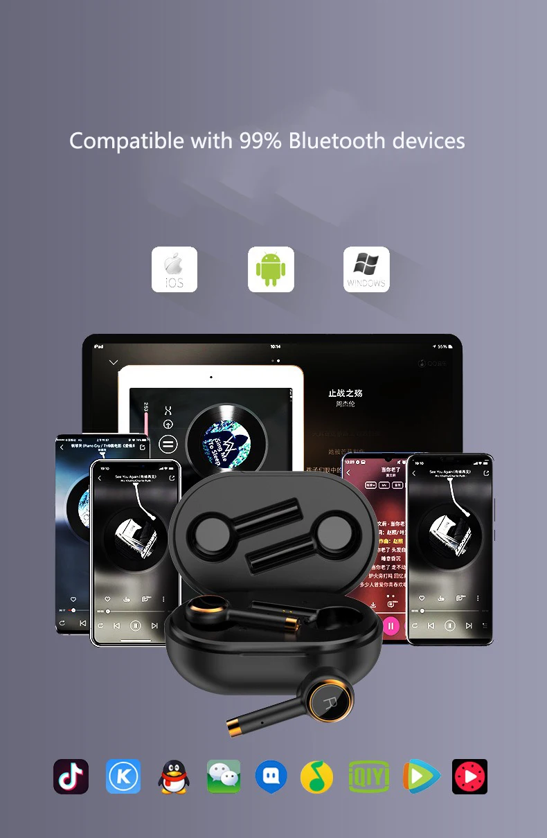 Новые TWS наушники L2, беспроводные наушники Bluetooth 5,0, смарт-бинауральные наушники с шумоподавлением, Спортивная гарнитура с зарядным устройством