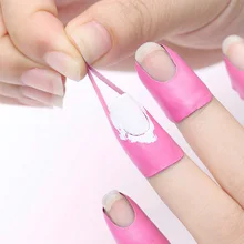 10Pcs Creative U-צורה לשפוך הוכחה לק לכה מגן מדבקה מחזיק עמיד מניקור כלי אצבע כיסוי נייל אמנות Tppl(China)