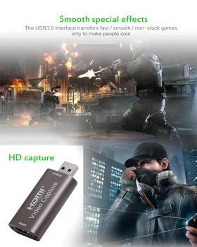 

Video Capture Card USB 3.0 HDMI Video Grabber Record Box For PS4 Game DVD Camcorder Camera Recording Conference Live Streaming