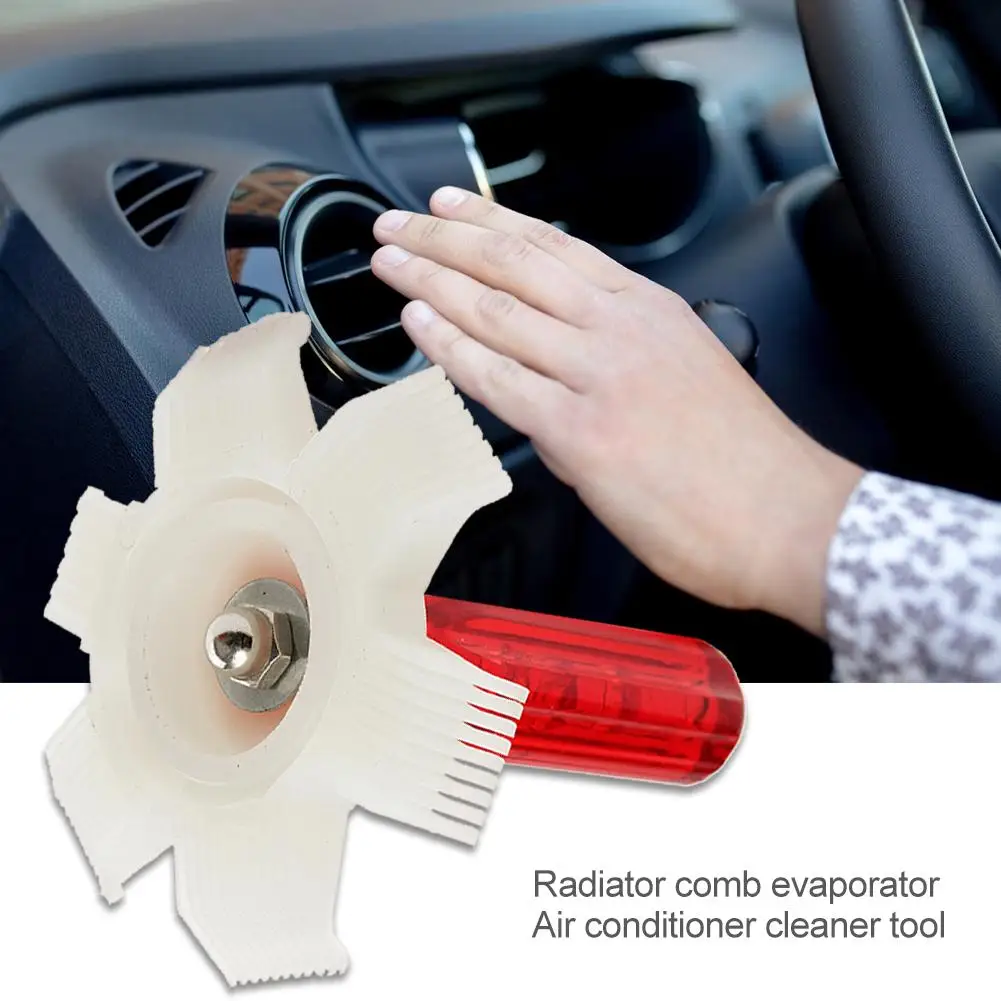 Car Automotive Refrigeration A/C Condenser Radiator Evaporator Fin Straightener Comb Rake Cleaner Repair Tool White | Автомобили и