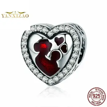 

Great maternal love Diy accessories 925 sterling silver original spacer beads for jewelry making Fit charm pandora bracelet