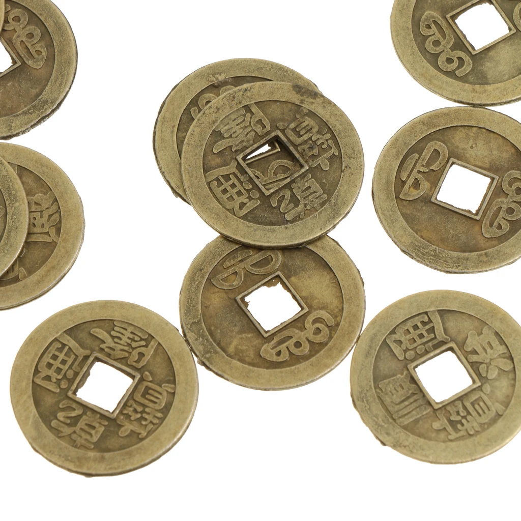 50 Pieces Feng Shui Coins Chinese Ancient Fortune Coin 1'' Diameter I Ching Money Charm