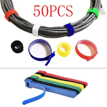 

50PCS/Lot Colorful Cable Organizer Management Straps Fastening Wraps Cable Winder Ties Wire Holder for Computer Charger Cabo