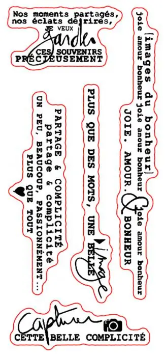 

French Clear Stamp for DIY Scrapbooking/Card Making/Kids Fun Decoration Supplies A1791