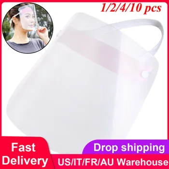 

1/2/4/10 PCS Transparent Shield Replacement Disposable Face Mask Full-Face Protective Safety Mask Anti Saliva Anti-Fogging Masks