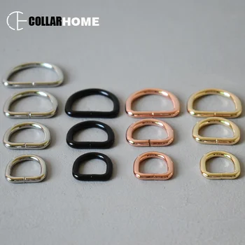 

100pcs 15mm 20mm 25mm metal hardware D ring webbing dog collar leash backpack bag straps belt buckle DIY sewing accessory
