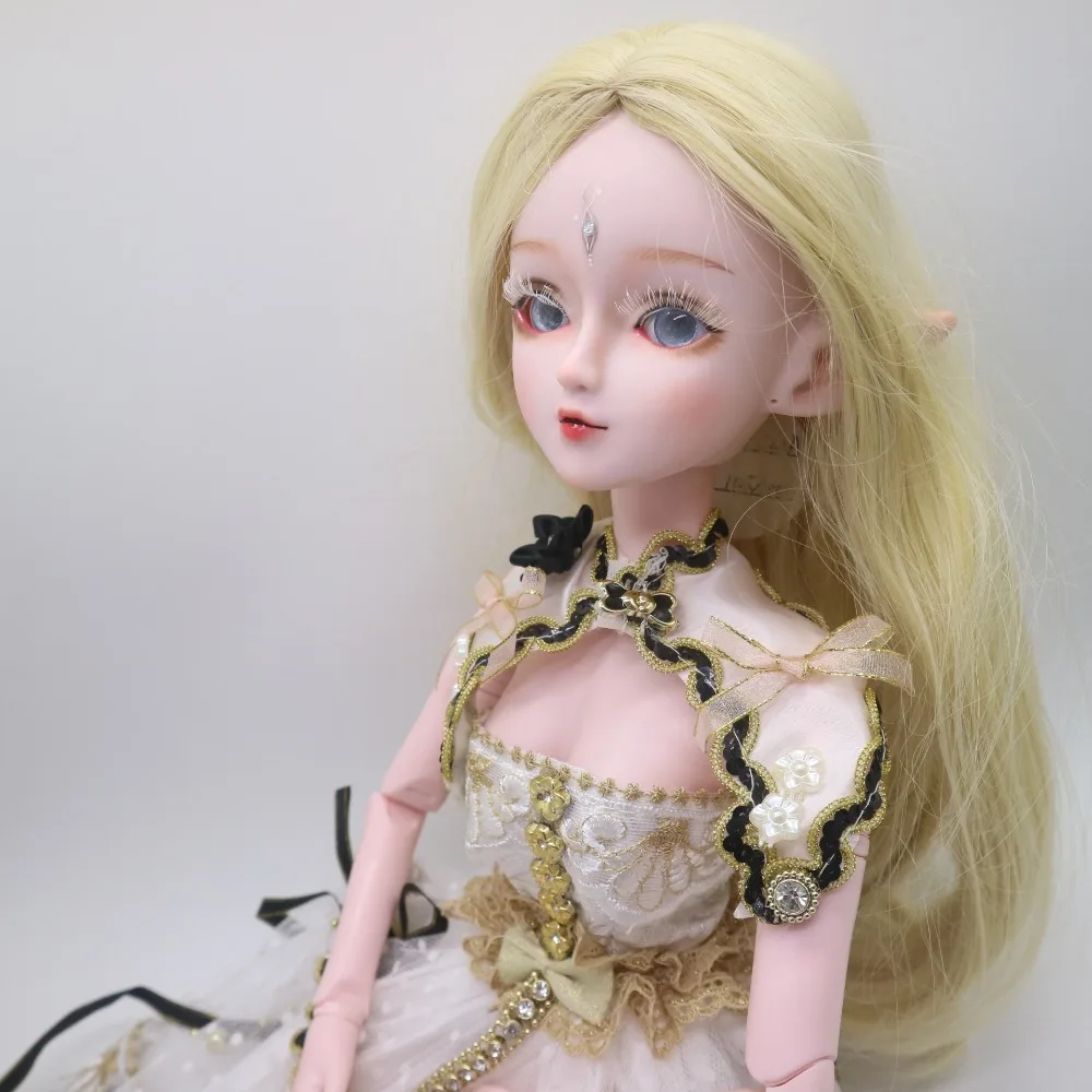 Индивидуальные BJD куклы эльф кукла DIY пластиковая кукла 24 шарнира шарнирная кукла 58 см