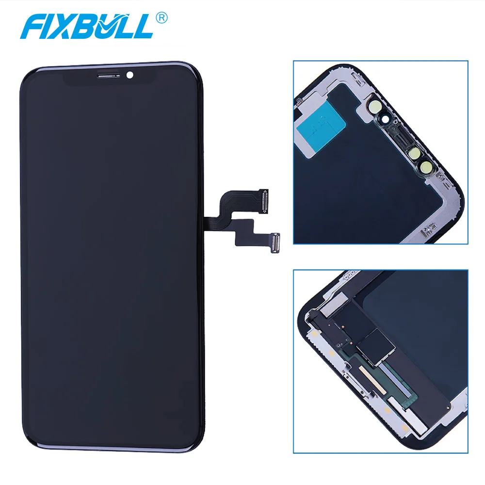 FIXBULL 100% протестированный дисплей для iPhone X Xr Xs 11 TFT с 3D сенсорной заменой AAAA ЖК