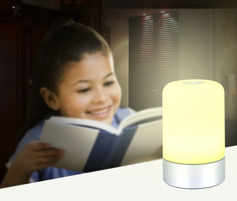 Kid DC5V Ouch настольная лампа сенсор светодиодный ночник USB питание спальня 3 регулируемые уровни Яркость затемнения Меняющие цвет лампы