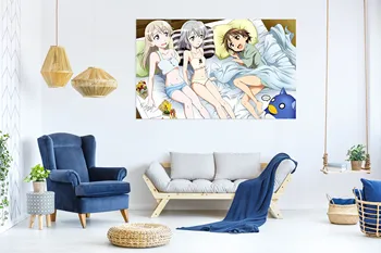

[Self-Adhesive] 3D STRIKE WITCHES 787 Japan Anime Wall Stickers Mural Decal Wall Murals AJ WALLPAPER Belly