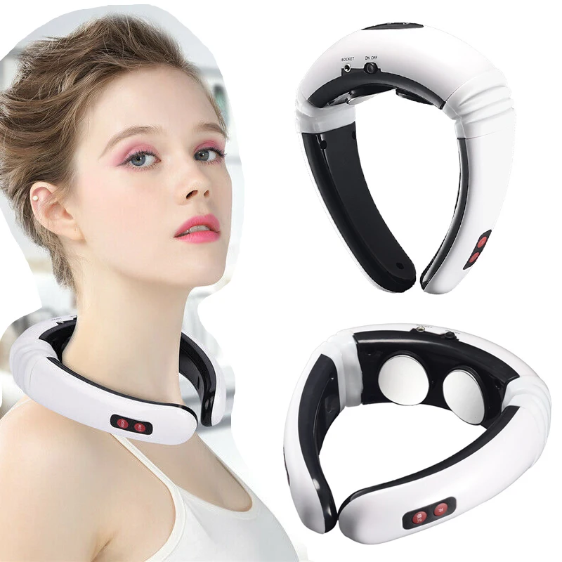 

Electric Cervical Massager Pulse Back and Neck Massager Far Infrared Heating Pain Relief Health Care Relaxation Tool Intelligent