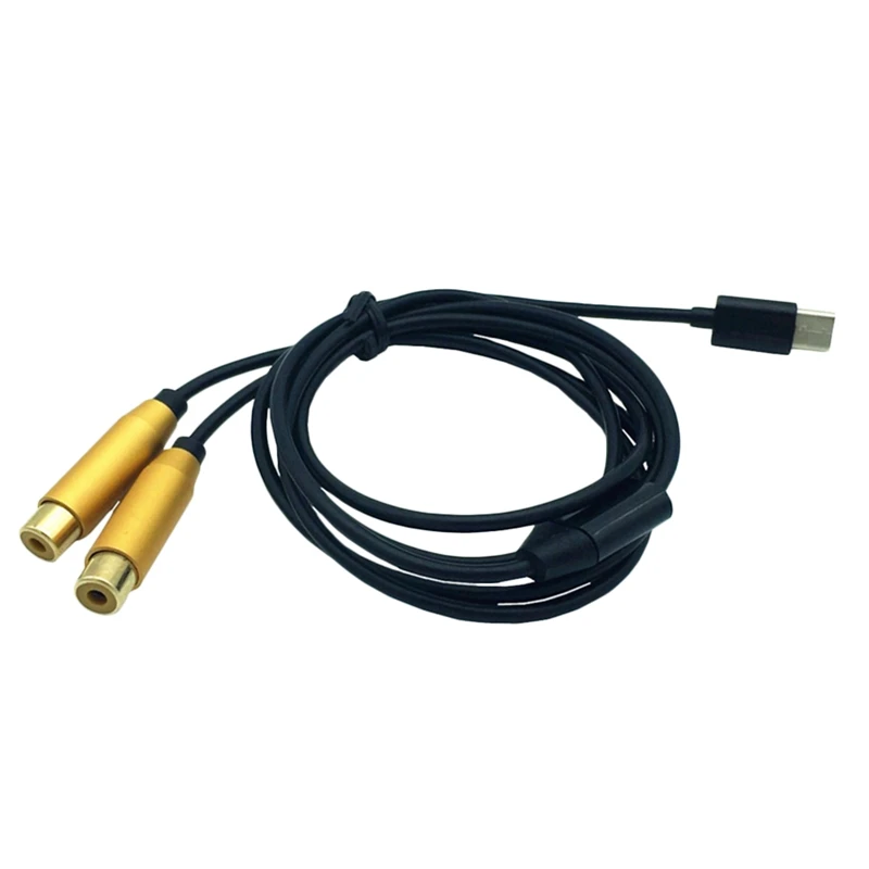 Двойной разъем Rca для Type-C Usb C сигнала видео Av o кабель свинцовый шнур | Электроника