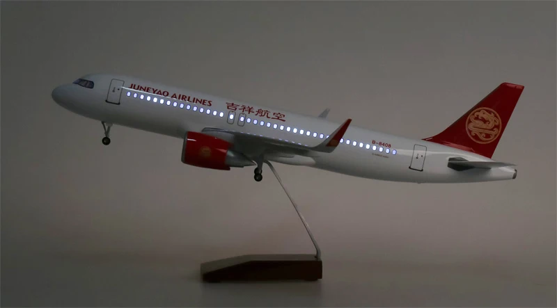 1/80 масштаб 47 см самолет Airbus A320 NEO JUNYAO самолет модель сплав База W шасси и светильник игрушка самолет ребенок самолет - Цвет: with light