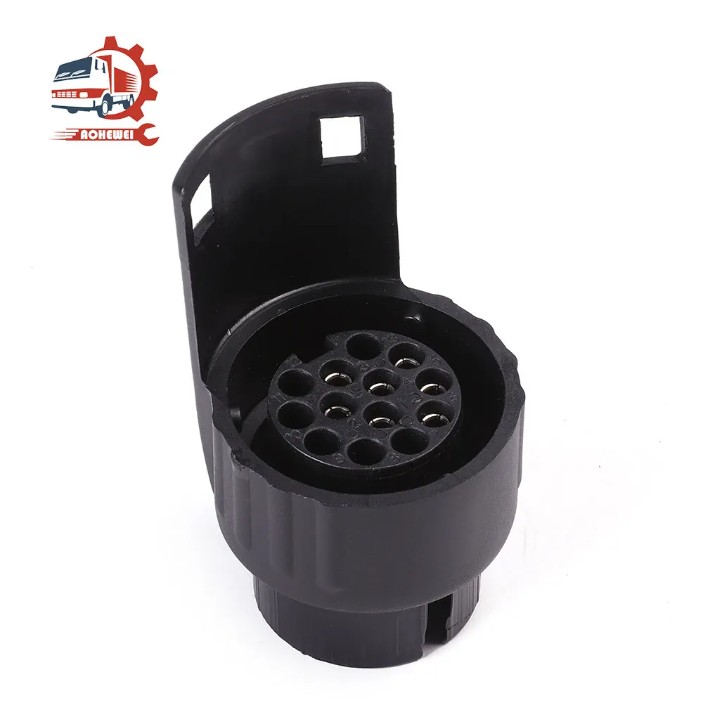 AOHEWEI 7 Pin to 13 Couplings Trailer Socket Towbar EU Plug Adapter Towing Cable Converters for Caravan Truck Vehicle Part