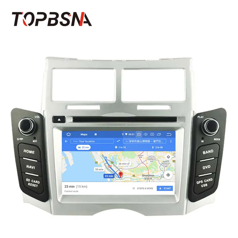 Topsna Android 9,0 автомобильный dvd-плеер для Toyota Yaris 2005-2011 gps навигация 2 Din стерео аудио Wi-Fi головное устройство Радио RDS Авто