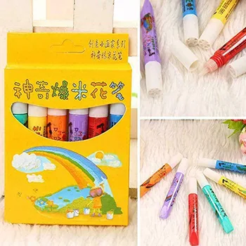 

6Pcs Magic Popcorn Pens Puffy 3D Art Safe Pen for Greeting Birthday Cards Kids DJA99