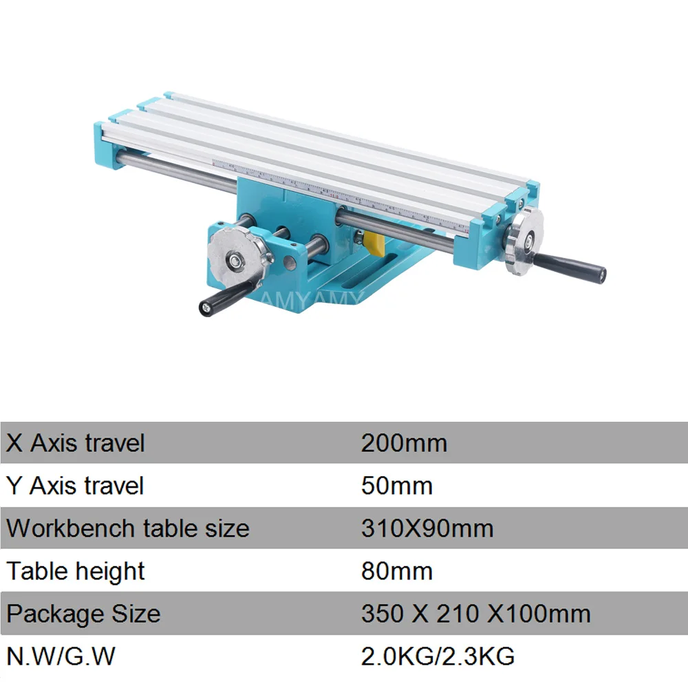 AMYAMY составная скамейка стол поперечный скользящий стол верстак двойная несущая рейка для Фрезерное сверло Машина Регулировка X-Y оси 2015A