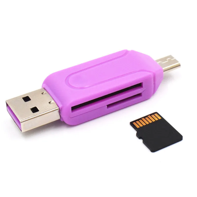 Многофункциональный 2 в 1 USB OTG кард-ридер Универсальный Micro USB OTG TF/SD кард-ридер телефонные удлинители Micro USB OTG адаптер