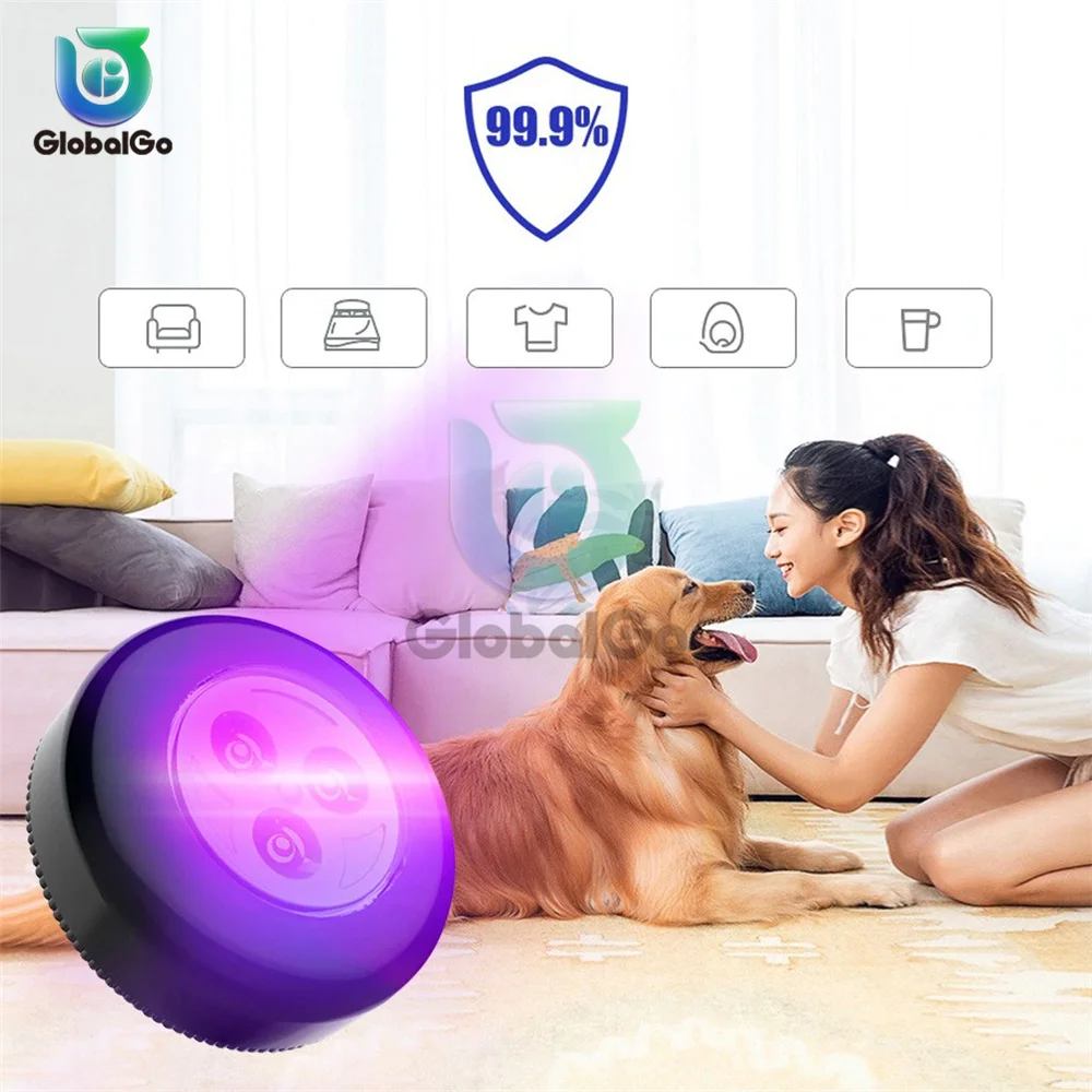 

0.6w Ultraviolet Germicidal Light Sterilizer Kill Dust Mite Eliminator UV Lamp For Bedroom Pet Baby Clothes Disinfection Lamp