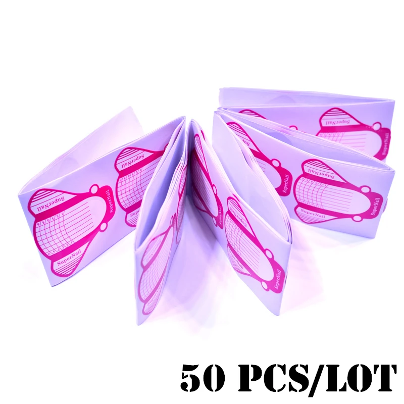 50PCS 10/50 шт форма для ногтей DIY Дизайн ногтей удлинитель формы акриловые УФ гель для ногтей наконечник Наклейки Маникюр Советы Форма доступа - Цвет: 50PCS
