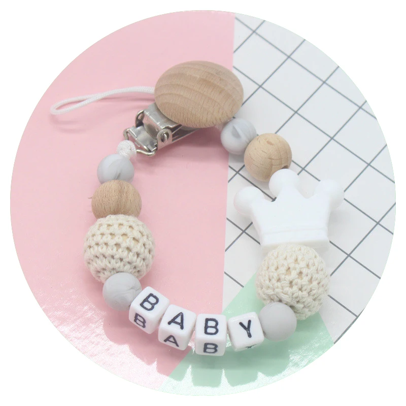 Baby toy 6 New DIY Baby Teethers Food Grade Beech Silicone Pacifier Chain Clip Holder Chain Silicone Pacifier Chain Teether Toy for Newborn - Цвет: Baby toy 6