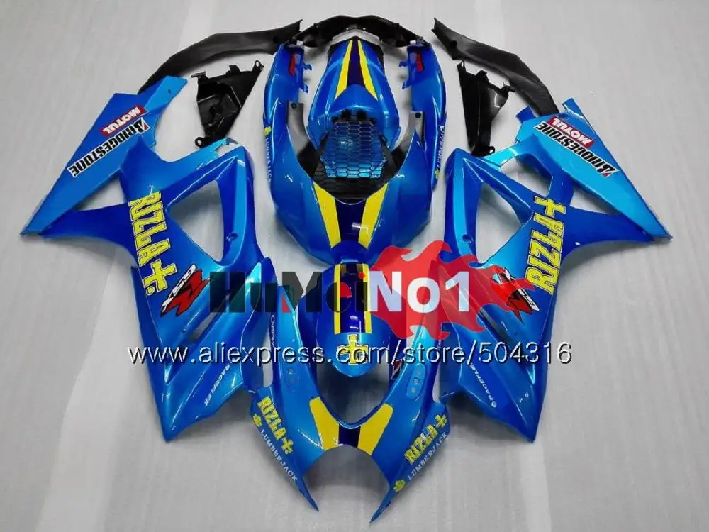 Корпус для SUZUKI GSXR1000 K7 GSX-R1000 GSXR 1000 22MC. 11 1000CC GSXR-1000 07 08 GSX R1000 2007 2008 07 08 синие белые обтекатели - Цвет: No. 12
