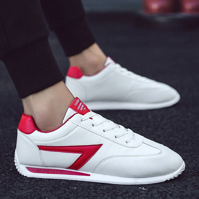 2020 Spring new arrival high quelity white leather shoes boys casual sneakers men flat school shoes comforthable sneakers