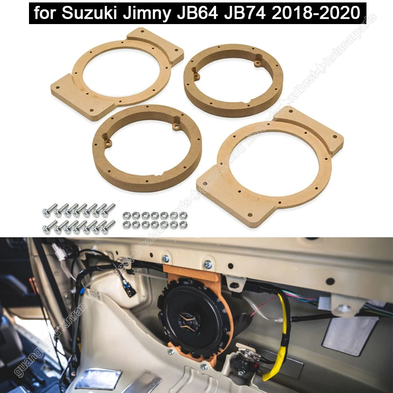 1pair Car Speaker Spacer Wooden Speaker Mounts for Suzuki Jimny JB64
