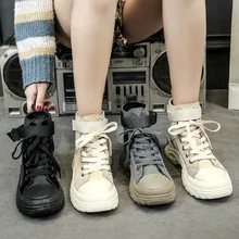 Модные женские кроссовки; коллекция года; сезон осень-зима; теплая прогулочная обувь с высоким берцем; кожаная уличная спортивная обувь на шнуровке; J2-65