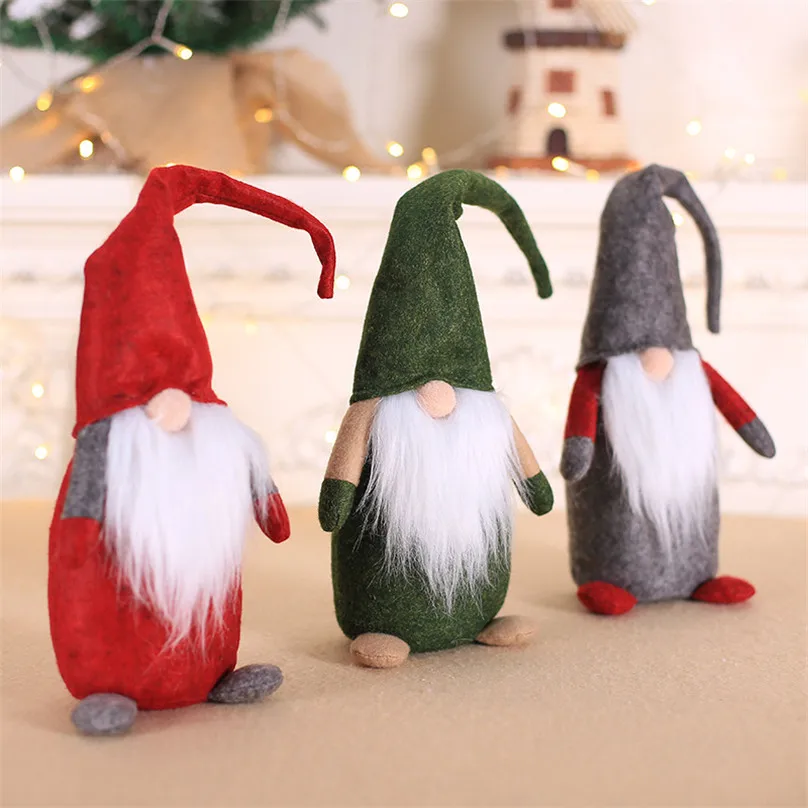 

Home Office Mall Kindergarten Table Desktop Decorations Rudolf Dolls Christmas Decoration for Home Gnomi Figures Toy Natal Decor