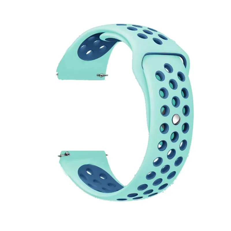 3 Mint Green blue Фирменный силиконовый ремешок для xiaomi huami Amazfit bip Watch Band 20 22 мм для samsung gear sport S3 S2 Frontier Classic SM-R760/R770 - Цвет ремешка: 3 Mint Green blue